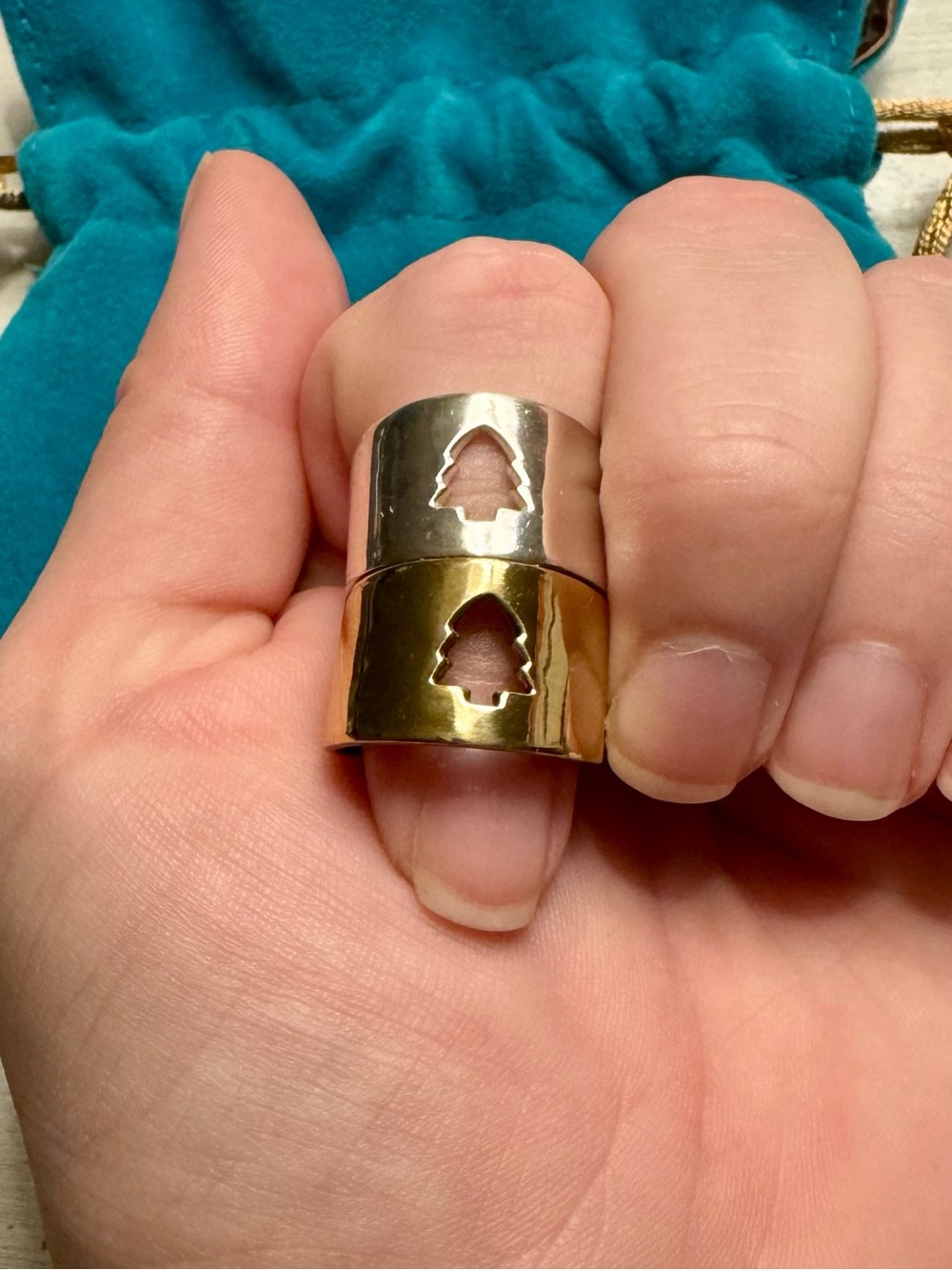 Rustic Cuff Ring Set - Picture 2 of 2
